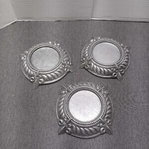 Carson Statesmetal Pewter Candlestick Holders Set 3 Ornate USA